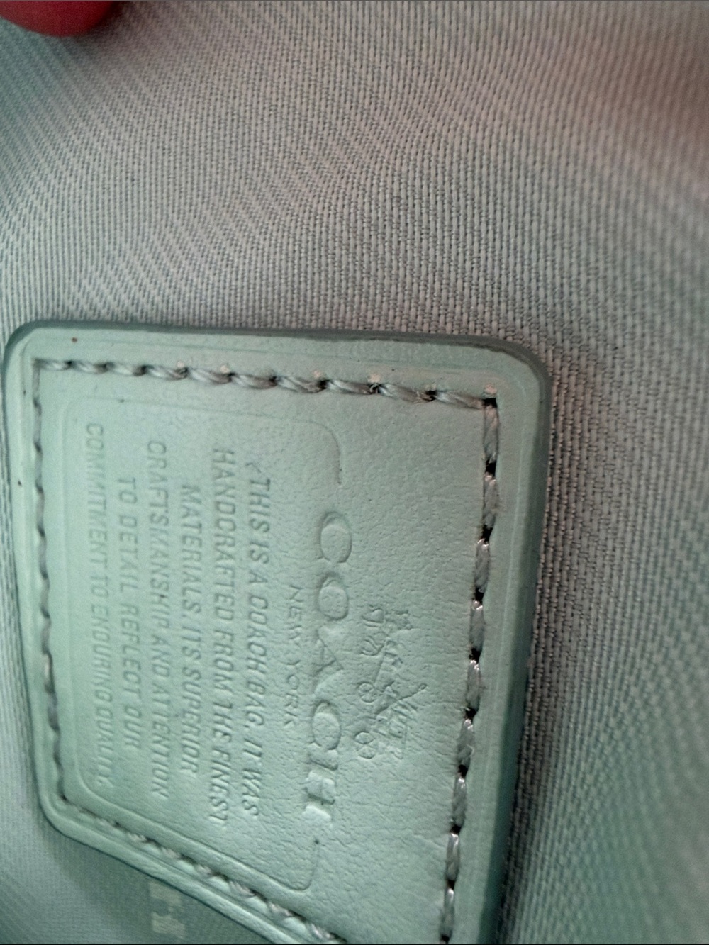 Coach Pebble Leather Small Crossbody Bag in Pale Mint - Picture 4 of 4